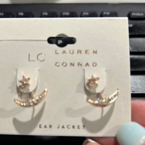 Will be donated 11/01. NWT. Lauren Conrad ear jackets.